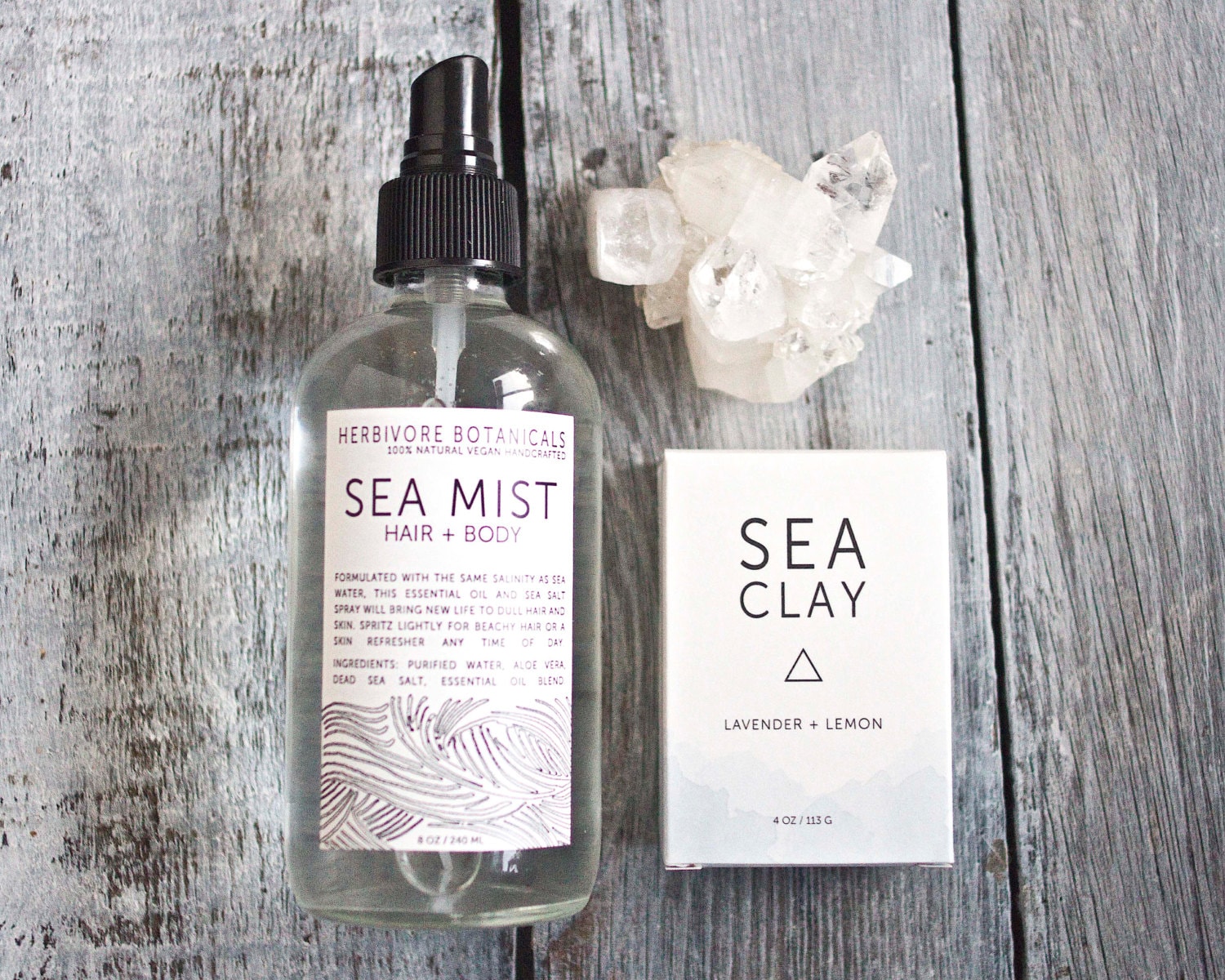 Sea Minerals Gift Set. Sea Mist Beach Wave Hair Spray. Sea Clay Soap