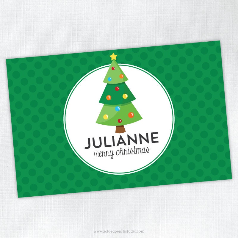Christmas Tree Personalized Placemat - laminated, double-sided Il_570xn