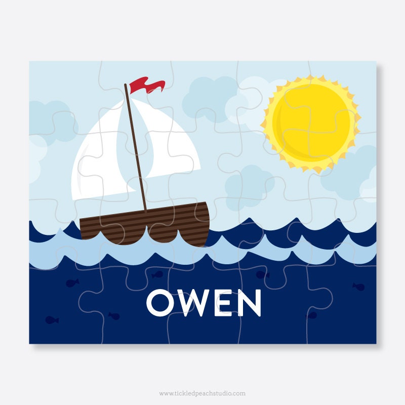Personalized Childrens Puzzle - Sailboat Il_570xn