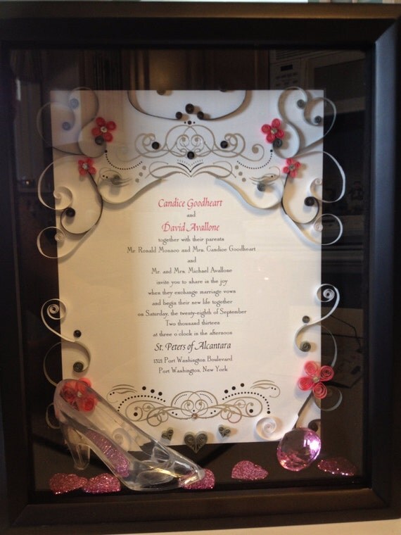 Keepsake quilled wedding invitation by jgaCreations on Etsy
