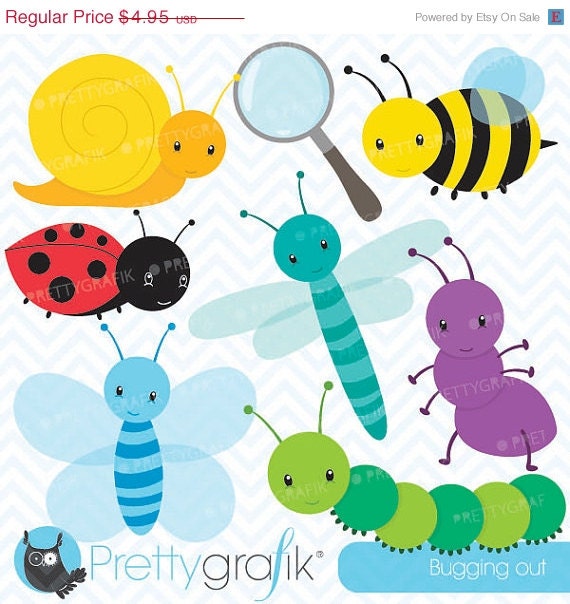 40% OFF SALE Bug clipart commercial use, vector graphics, digital clip art, digital images - CL555 Il_570xn