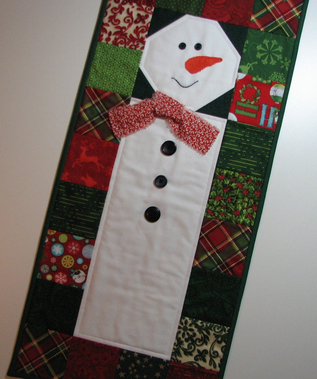 Christmas Snowman Quilted Wall Hanging By VillageQuilts On Etsy