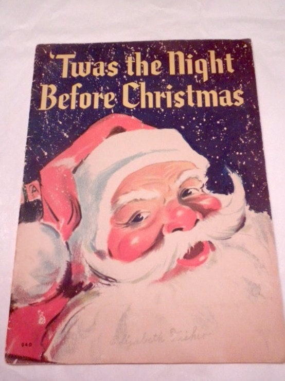 Twas the Night Before Christmas vintage book by brixiana