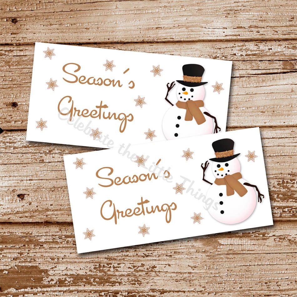 Printable / Snowman Treat Bag Toppers / Holiday / Christmas (Instant Download) Il_570xn