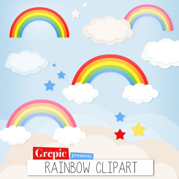 clipart rainbow with clouds - photo #37