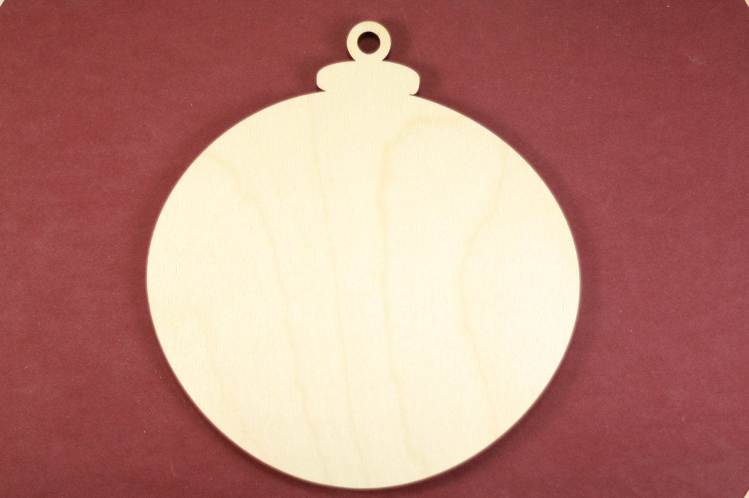 Christmas Classic Round Ornament Shape Unfinished Wood Laser