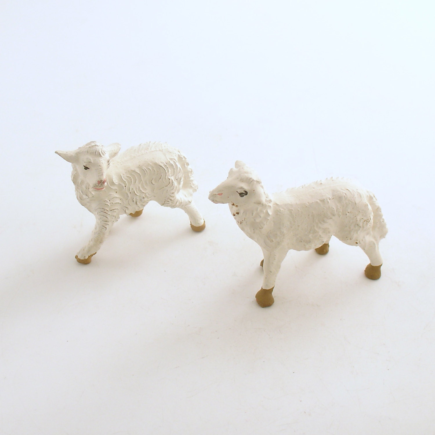 Vintage Lamb Sheep Figurines Christmas Italy by efinegifts on Etsy
