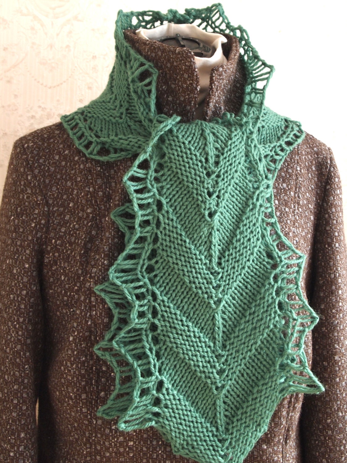 Items similar to Chevi PDF Hand Knit Scarf Pattern on Etsy