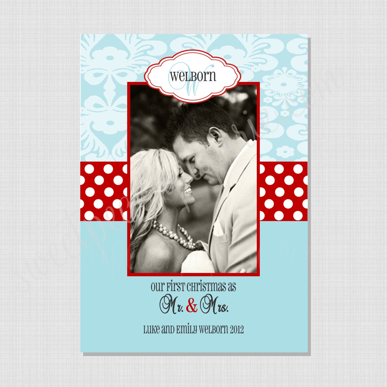 Christmas Collection: Mr & Mrs Photo Card Il_570xn