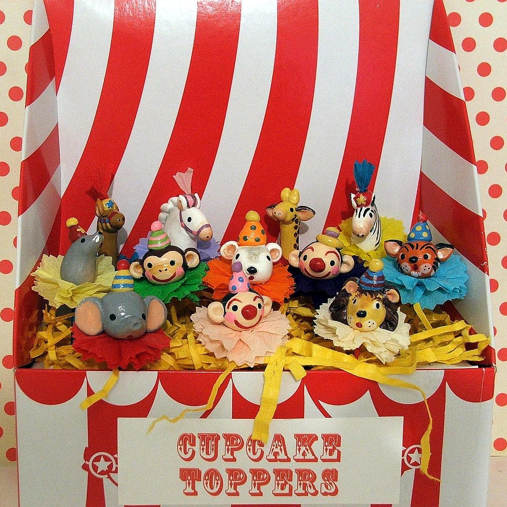 Circus/Carnival Cupcake Toppers Il_570xn