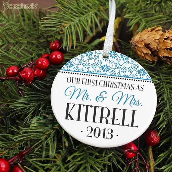 newlywed keepsake ornament personalized holiday by peachwik newlywed keepsake ornament personalized holiday by peachwik
