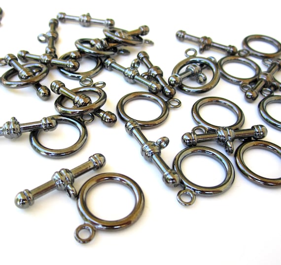 Gunmetal Toggle Clasps Large Jewelry Making Supplies