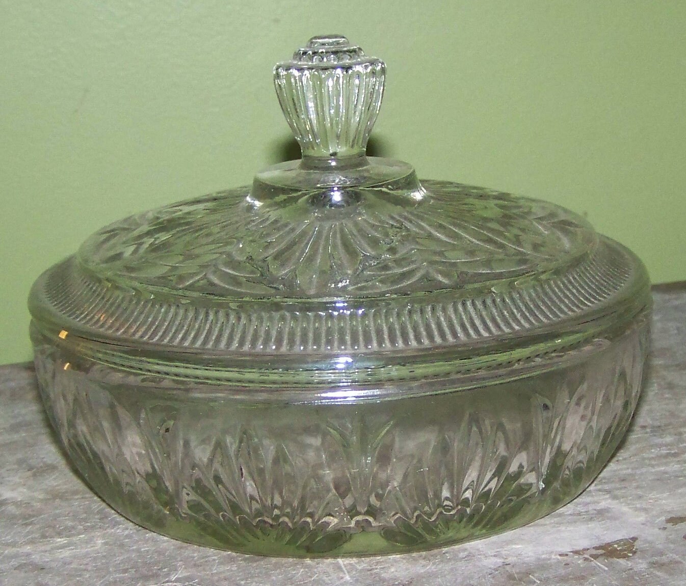 Vintage Avon Glass Powder Box / Candy Dish by secretgardenfarms