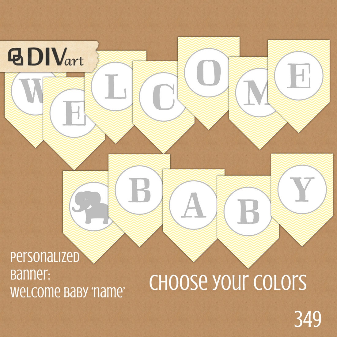 Items similar to PRINTABLE Baby Shower Banner, Baby Banner