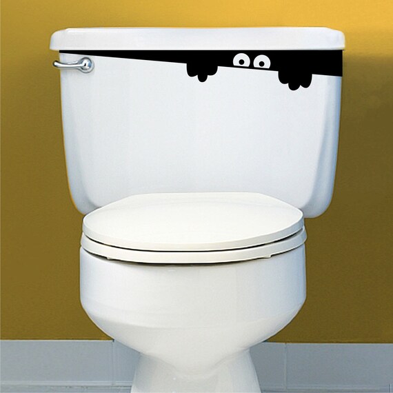 Toilet Monster Toilet Sticker WC Sticker by decalplaza on Etsy