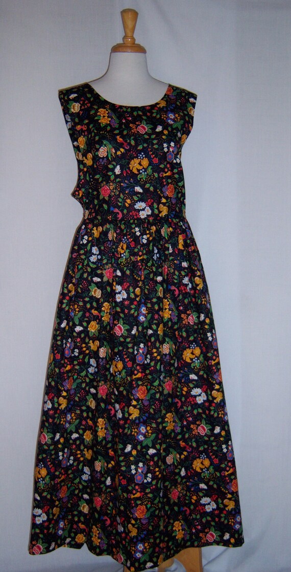 Vintage Vera Bradley Tavern On the Green Black Flora Fauna Print Dress ... Vintage Vera Bradley Tavern On the Green Black Flora Fauna Print Dress ...