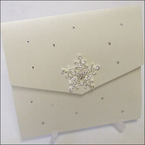 Winter Wonderland Crystal Snowflake Wedding Invitation - WeddingParaphernalia