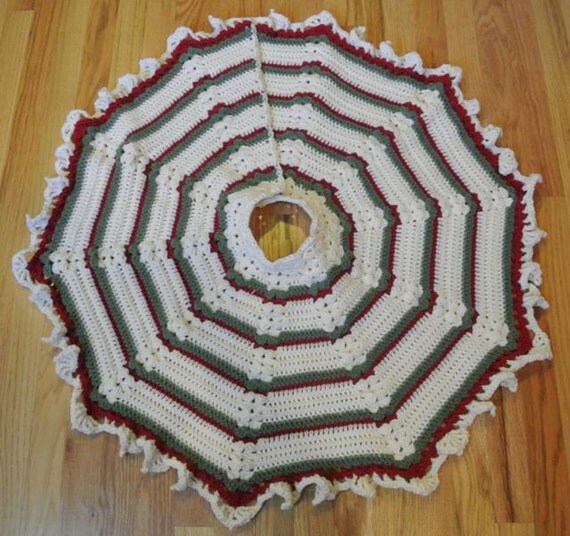 handmade crochet christmas tree skirt by caddiesandmore on handmade crochet christmas tree skirt by caddiesandmore on