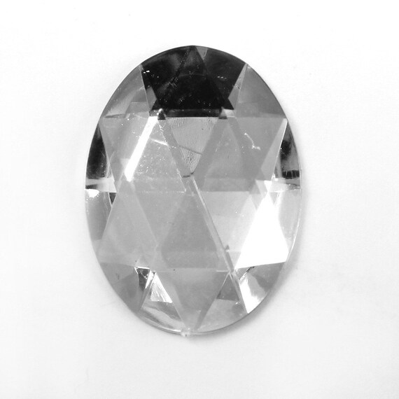 Clear Large Size Oval Flatback Rhinestone 40mm x 30mm (pack of 12) - ** FREE SHIPPING ** Il_570xn