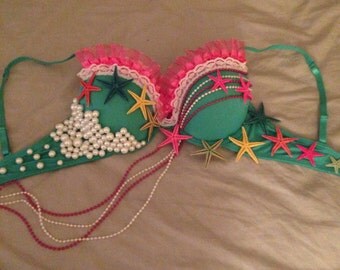 Mermaid starfish rave bra
