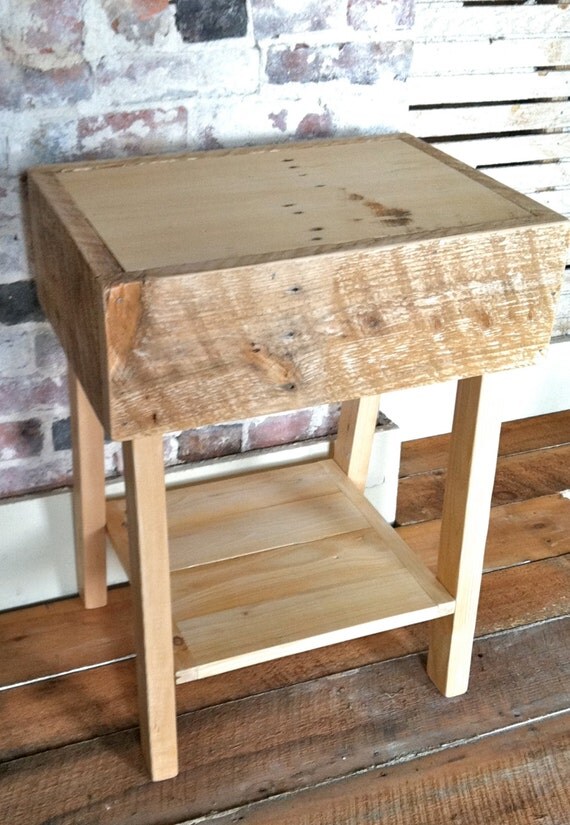 Wood Side Table by NorthernWoodCo on Etsy