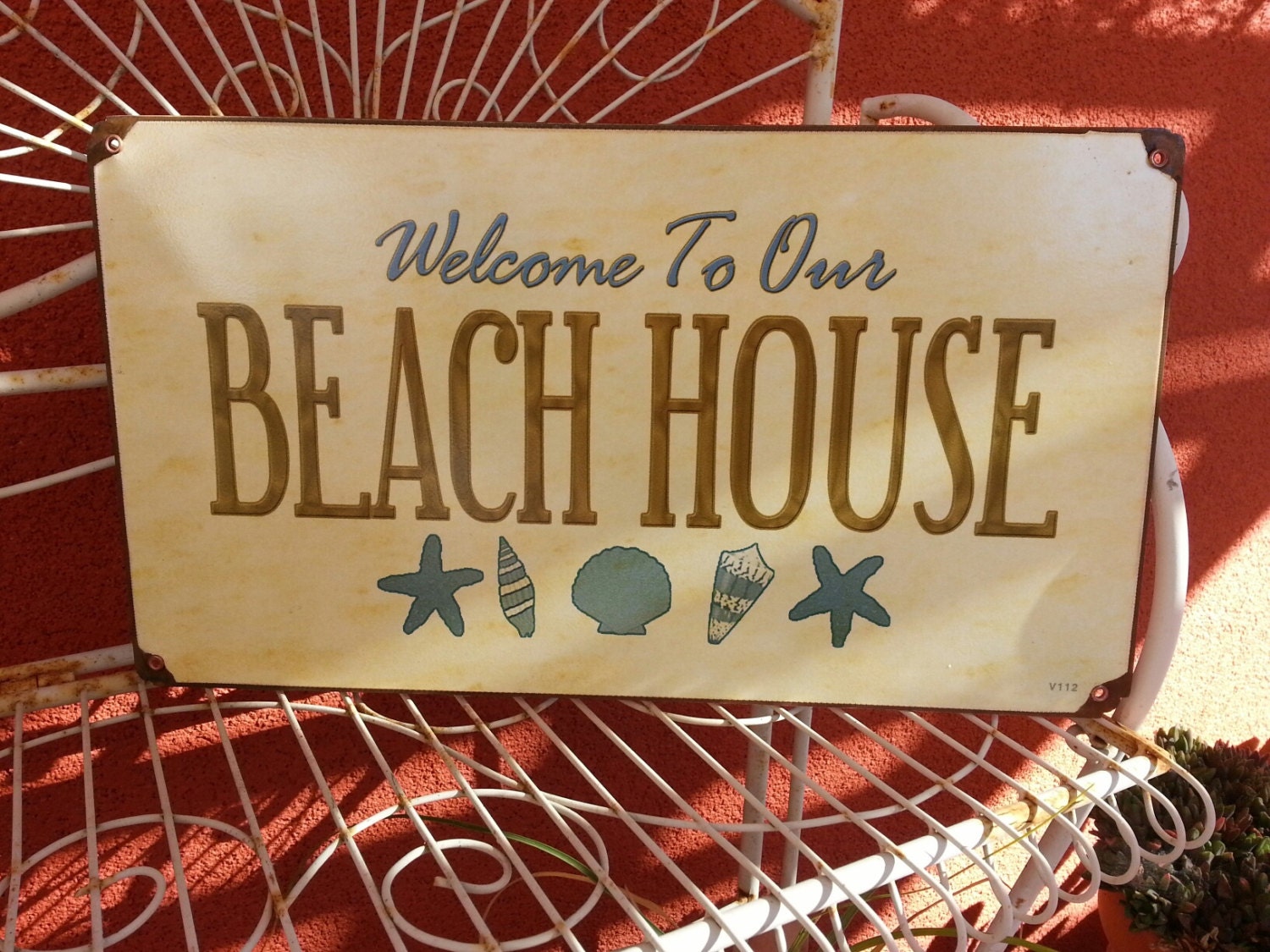 To Our Beach House metal sign 8x14 by Signs2Remember