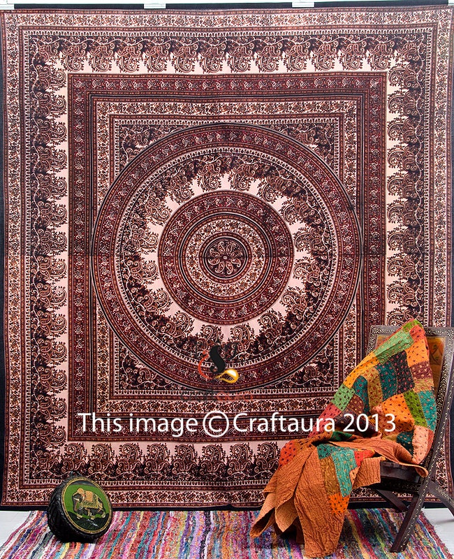Mandala Tapestry Tapestries Indian Tapestry by CraftAuraHome