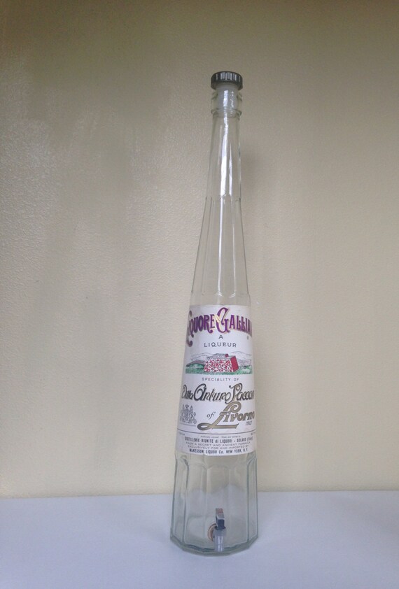 Large Unique Vintage Liquore Galliano Glass by AcodaMercantile