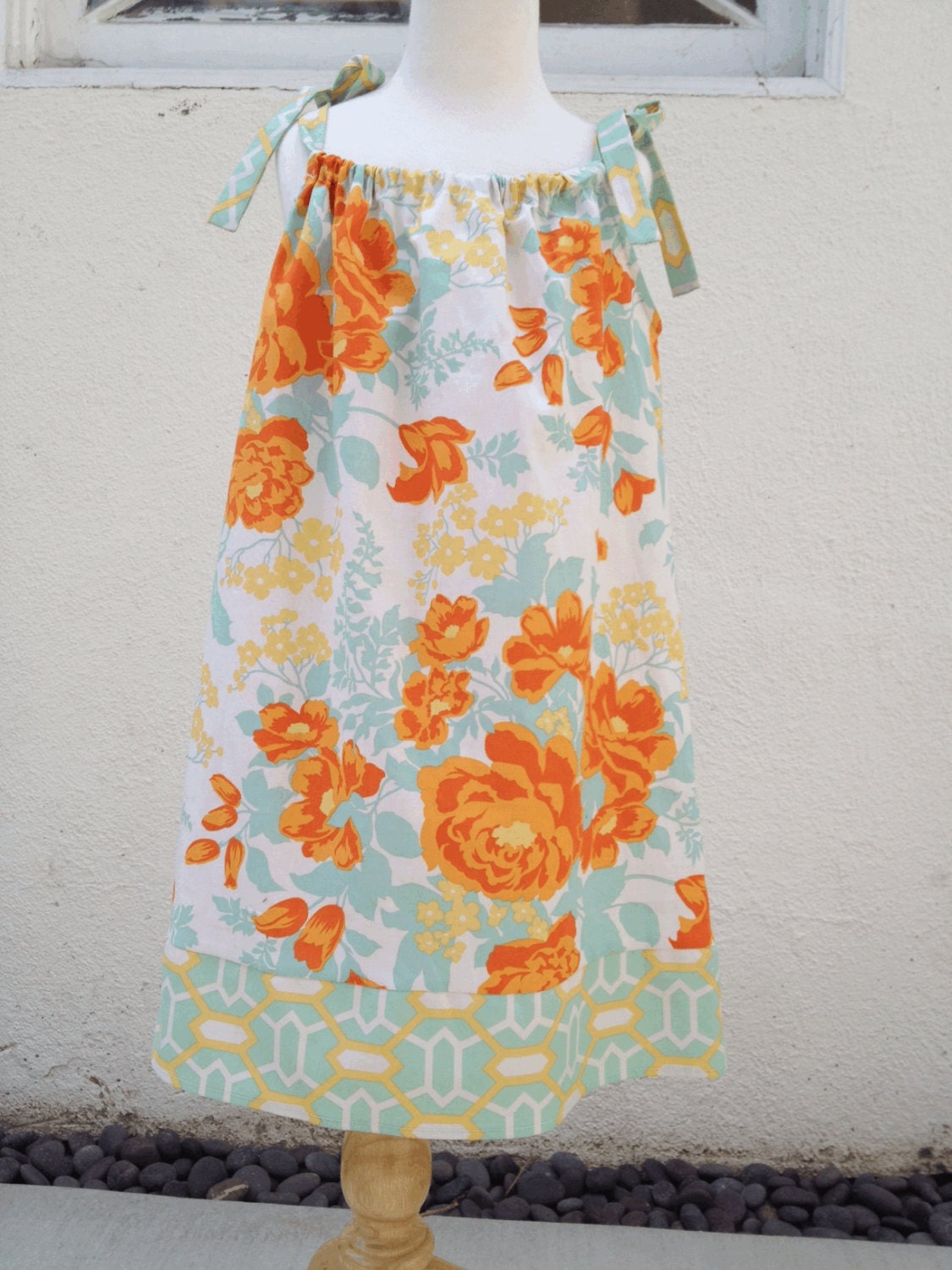 Orange Crush Pillowcase Swing Dress using Joel Dewberry Fabrics