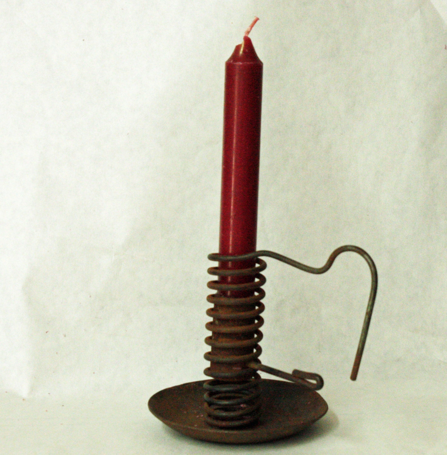 Vintage Candle Holder Metal Wire Adjustable by BuyBackYesterday