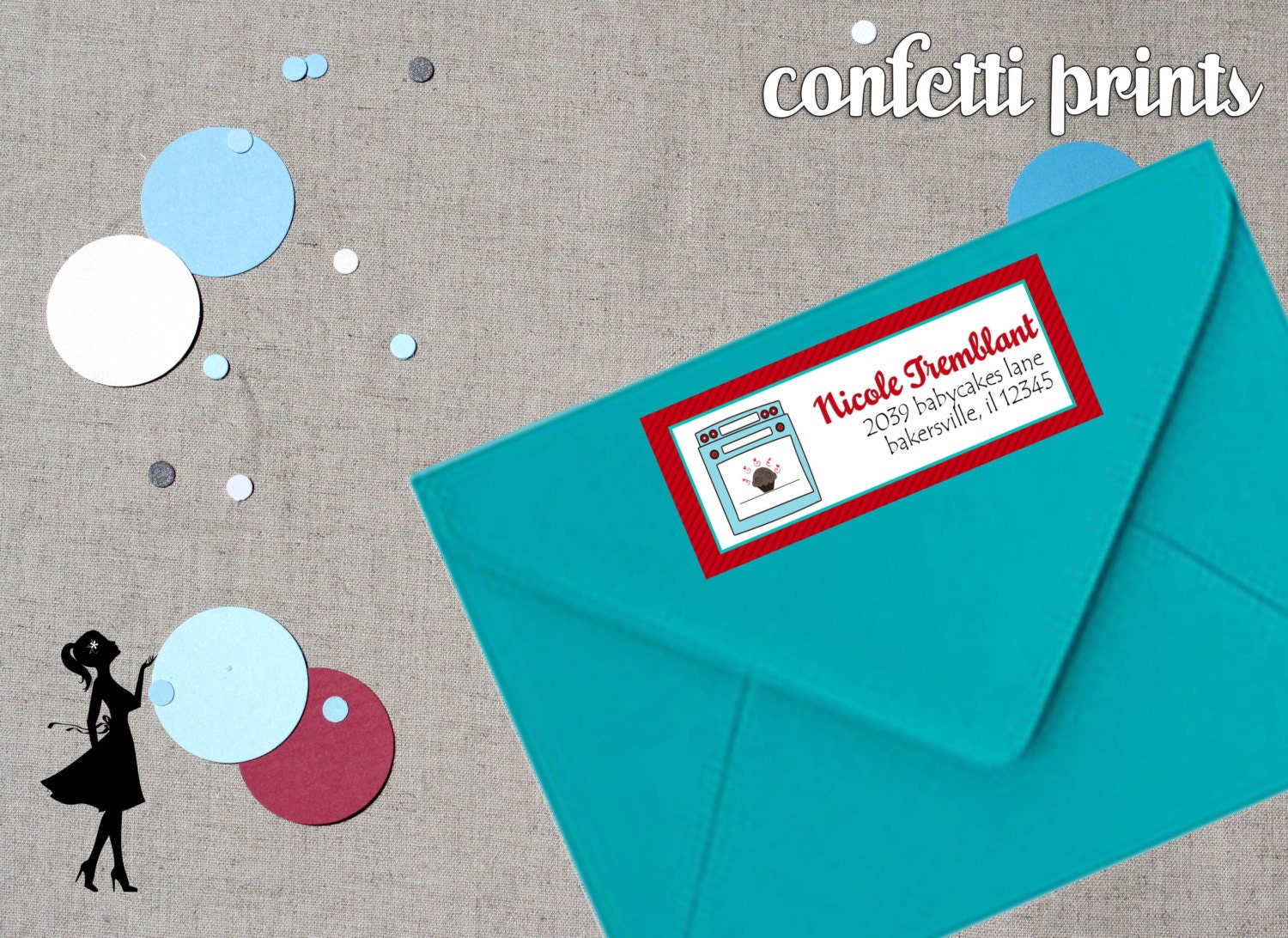 Personalized Printable Address Label - BUN In The OVEN Il_570xn