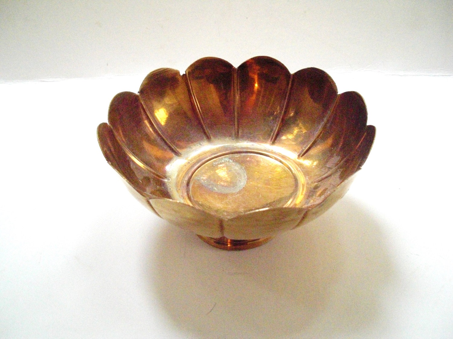 Brass Lotus Flower Dish or Bowl Footed by MyDarlingHouse on Etsy
