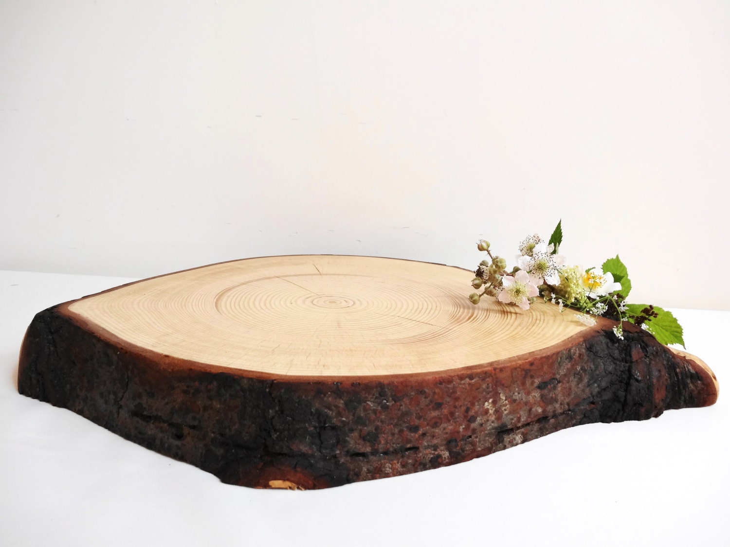 Wood Slice Wood Slab Cake Stand