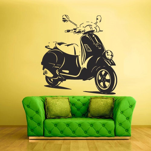 Wall Decal Vinyl Sticker Decals Scooter Vespa By StickersForLife