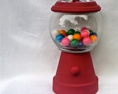 Gumball Machine Candy Jar Terra Cotta Red - CasstheCrafter