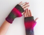 Christmas Sale 20 % OFF Ombre Arm Warmers, Knit Fingerless Gloves, women accessories with bow - SabaKnits Christmas Sale 20 % OFF Ombre Arm Warmers, Knit Fingerless Gloves, women accessories with bow - SabaKnits