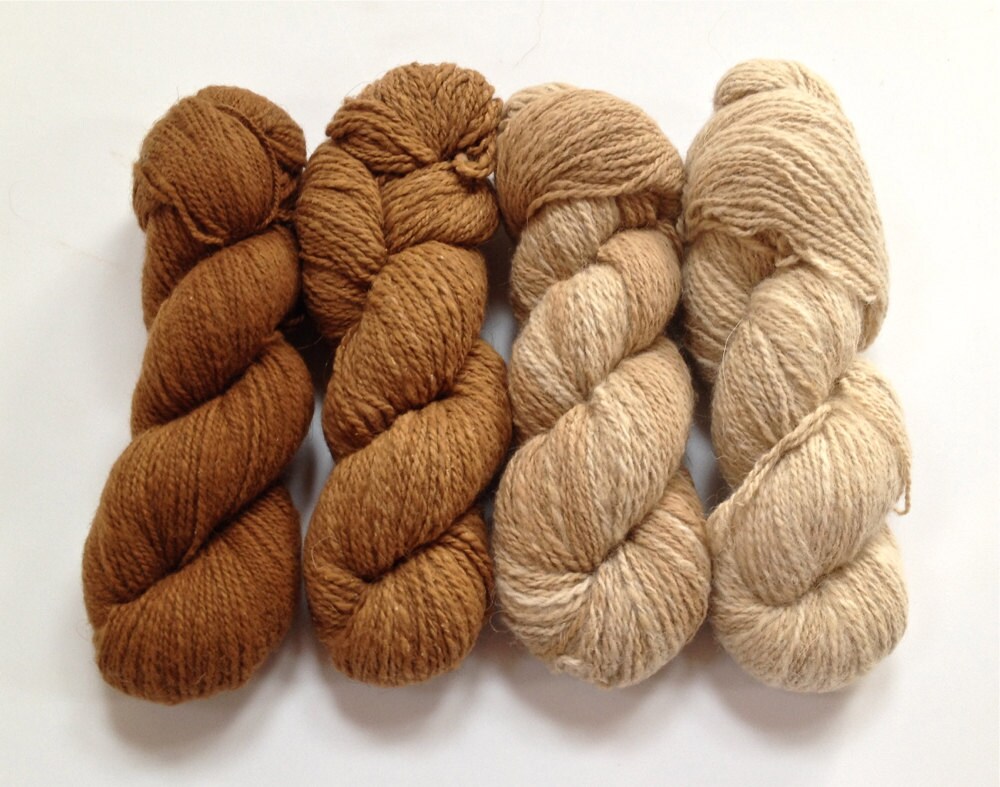 Handspun Vicuna Yarn Cinnamon to Beige by StashEnhancement on Etsy