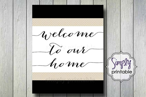 Welcome to Our Home Printable Wall Print (8x10) Il_570xn