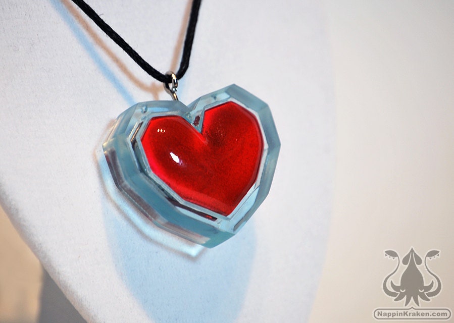 Items similar to Heart Container Pendant Legend of Zelda Ocarina of