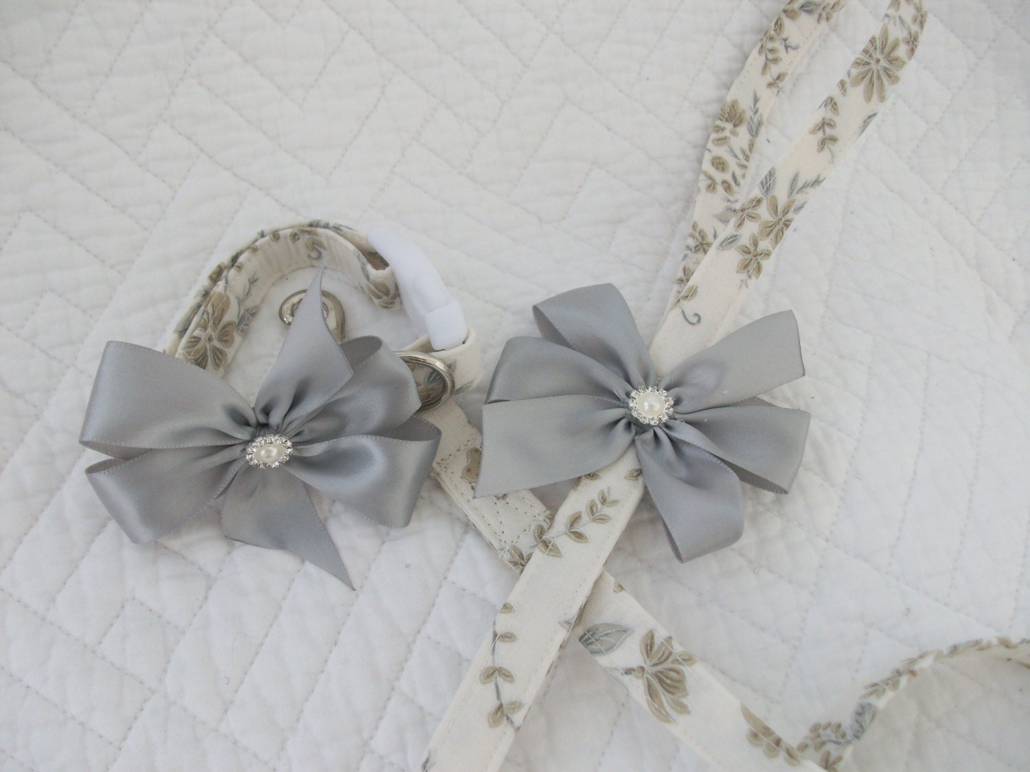 Wedding Leash and Collar Dog Collar Set Wedding Leash and Collar Dog Collar Set