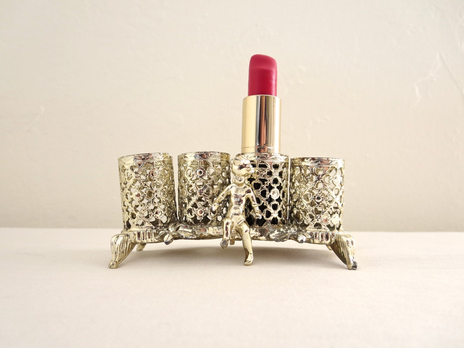 Vintage Lipstick Holder 1950 With Cherub By Bleuets On Etsy