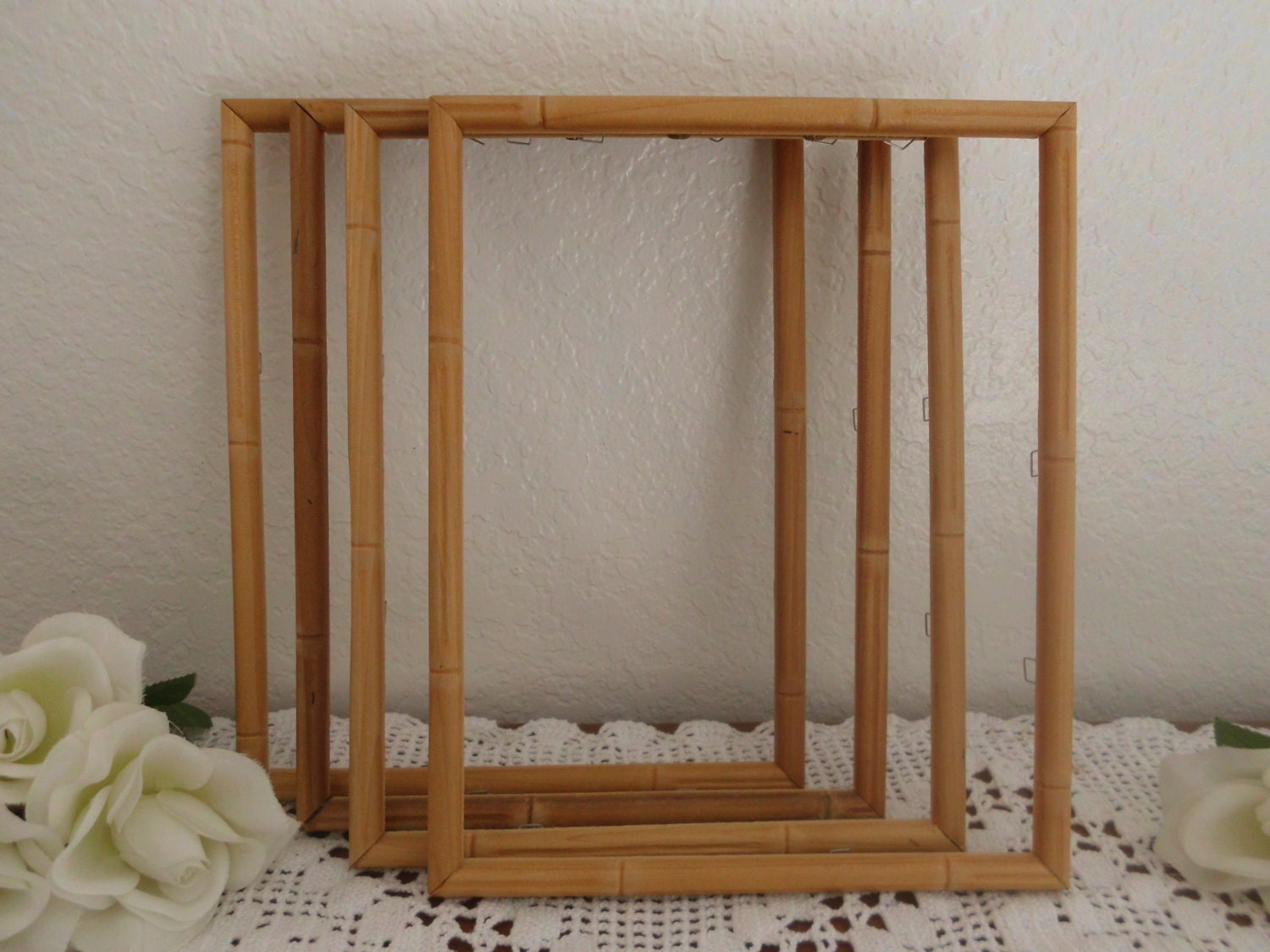 Vintage 8 x 10 Frame Bamboo Picture Photo by ElegantSeashore