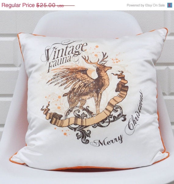 Sales Christmas Pillow, Decorative Pillow, Throw Pillow, Pillow Case, Satin Cushion Cover, 16" x 16" - LoveJoyCreate