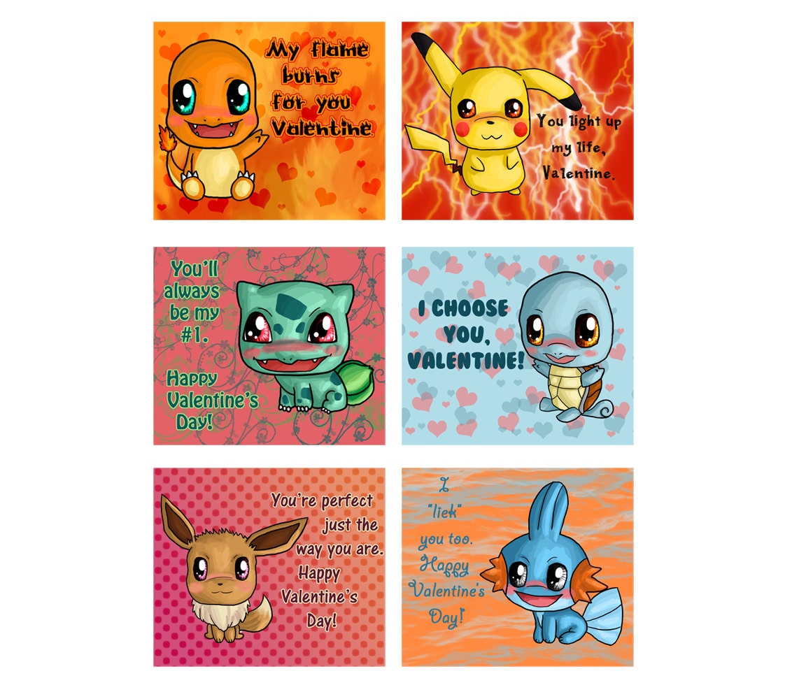 Pokemon Valentine's Day Valentine Cards Set of 24 by IcyPanther