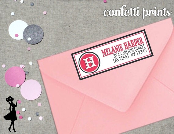 Personalized Printable Address Label - MOD MONOGRAM Il_570xn