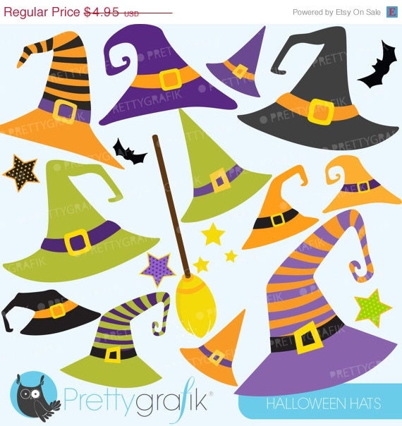 40% OFF SALE Halloween Hats clipart, commercial use, vector graphics, digital clip art, digital images - CL574 Il_570xn