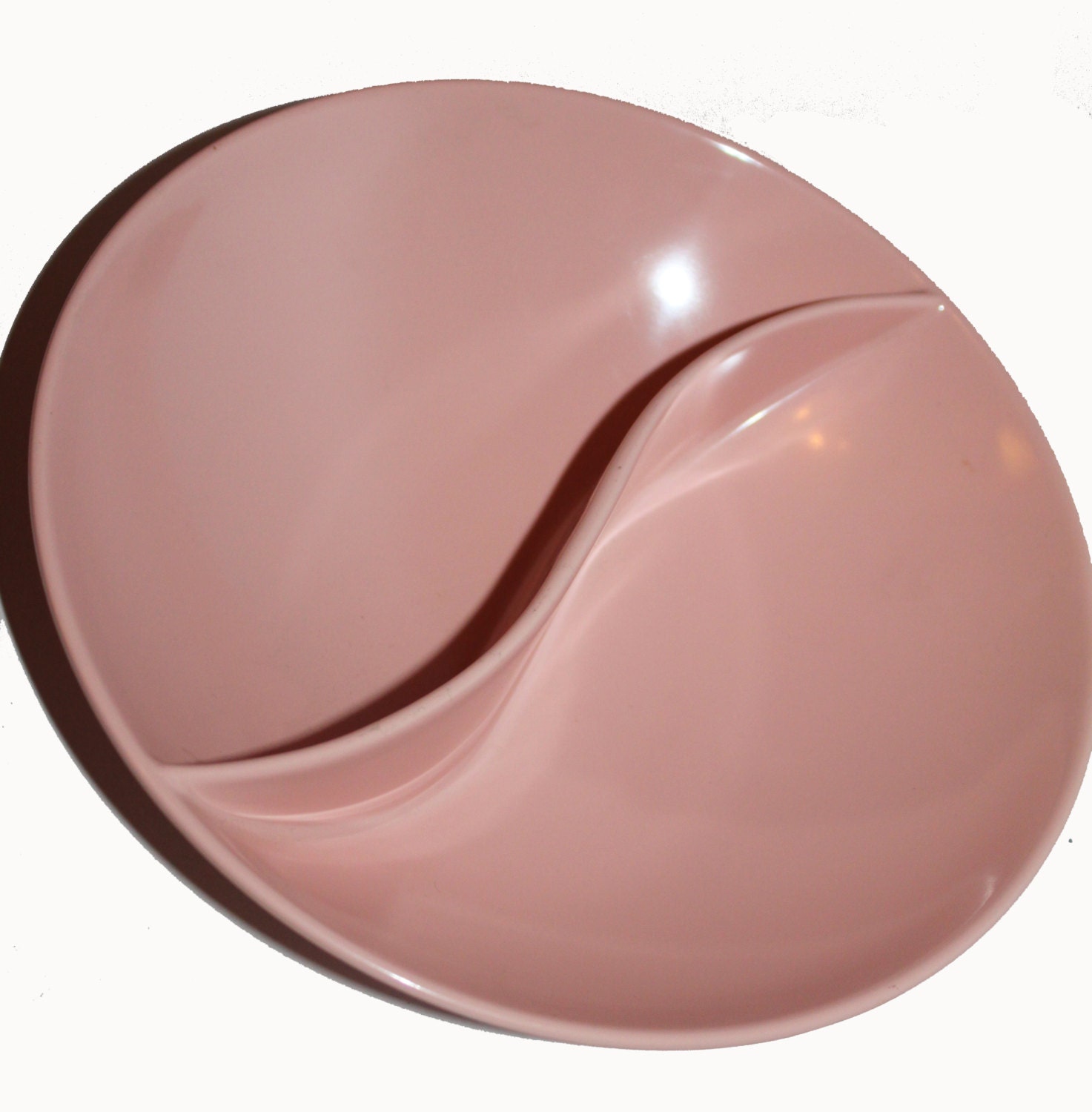 1950s Melmac Pink Divided serving bowl by RetroTO on Etsy