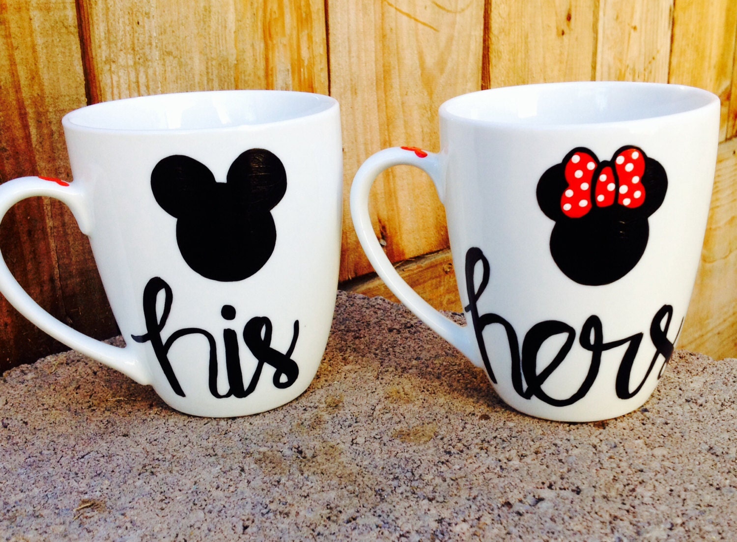 His And Hers Mickey And Minnie Coffee Mugs Set Of By Makelovelive