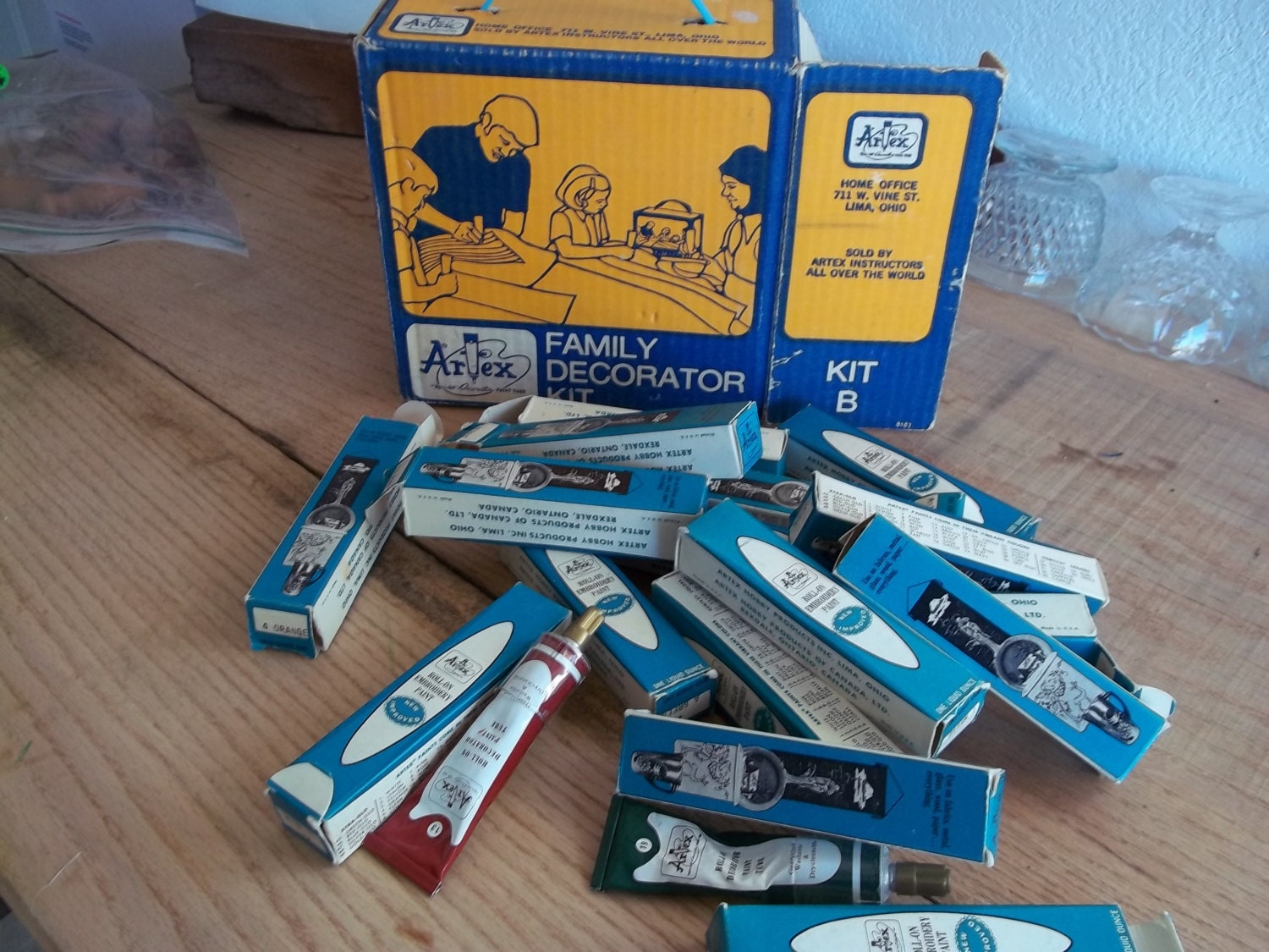 Vintage Artex Painting Kit Fabrics Liquid by CjsCollection on Etsy