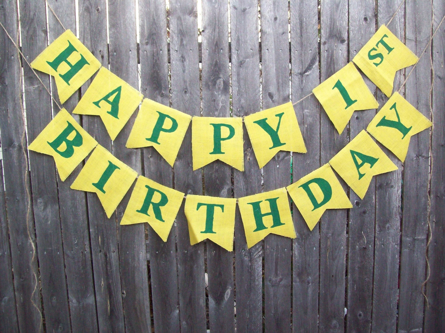 Items similar to GREEN BAY PACKERS Birthday Banner Burlap Happy ...